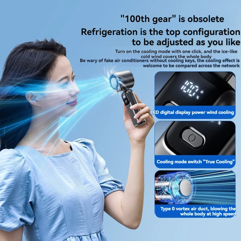 Handheld Ice Cooling Fan