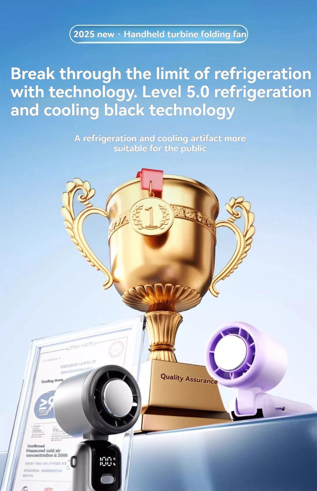 Handheld Ice Cooling Fan