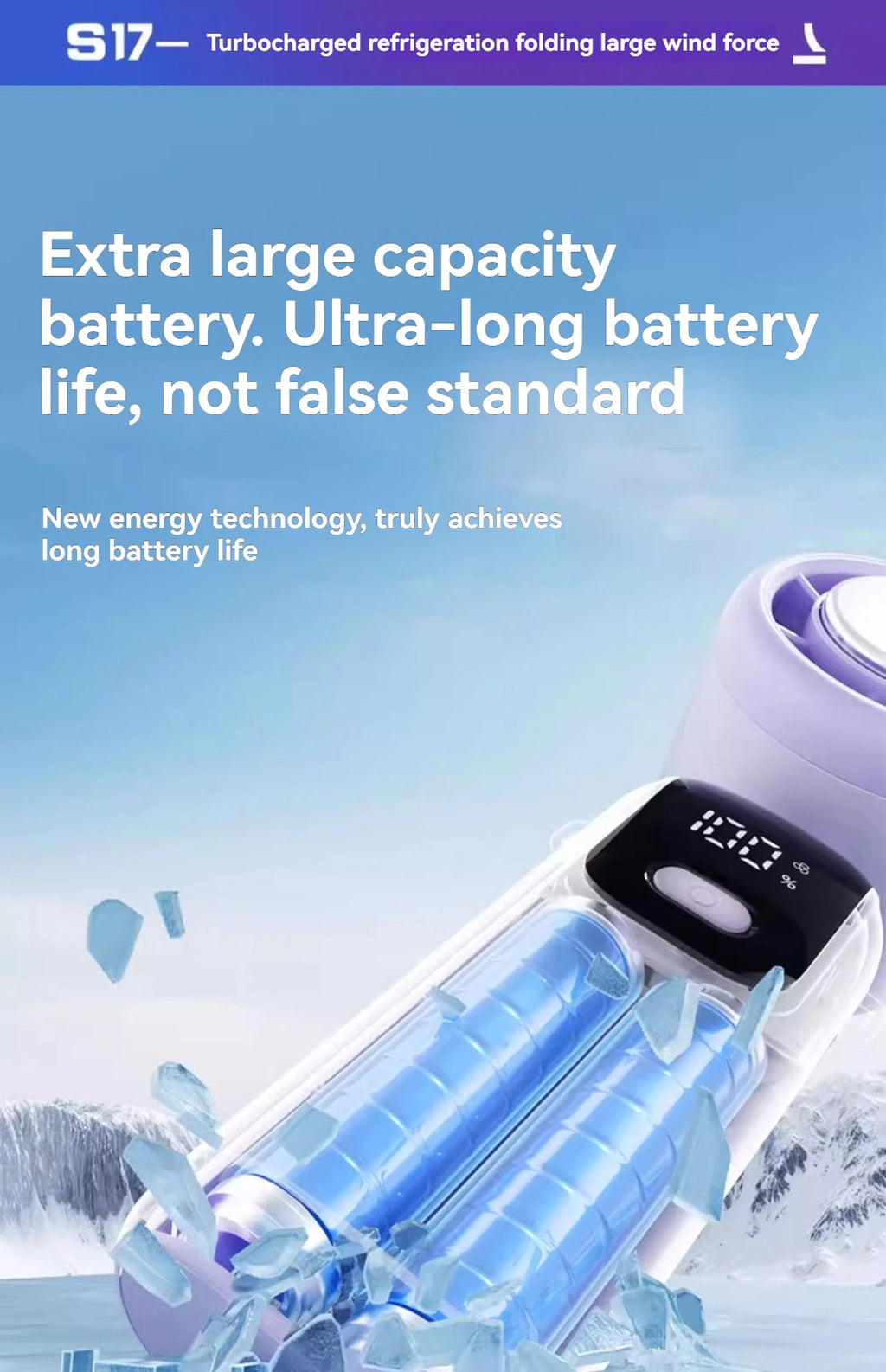 Handheld Ice Cooling Fan