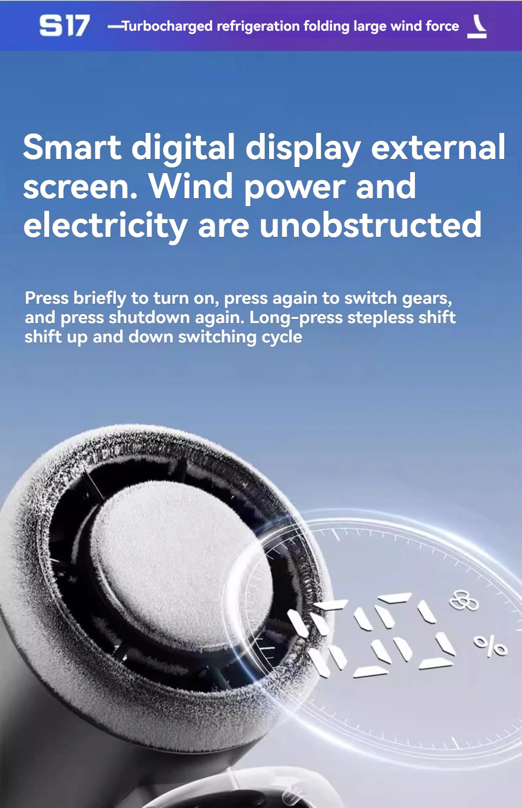 Handheld Ice Cooling Fan