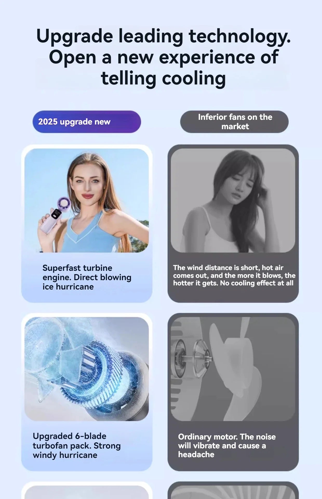 Handheld Ice Cooling Fan