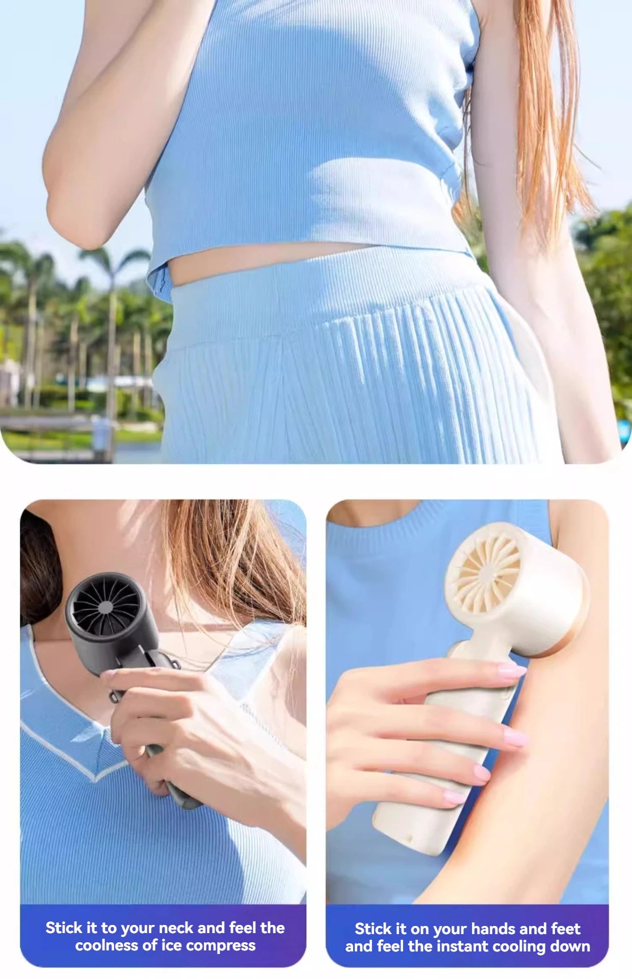 Handheld Ice Cooling Fan