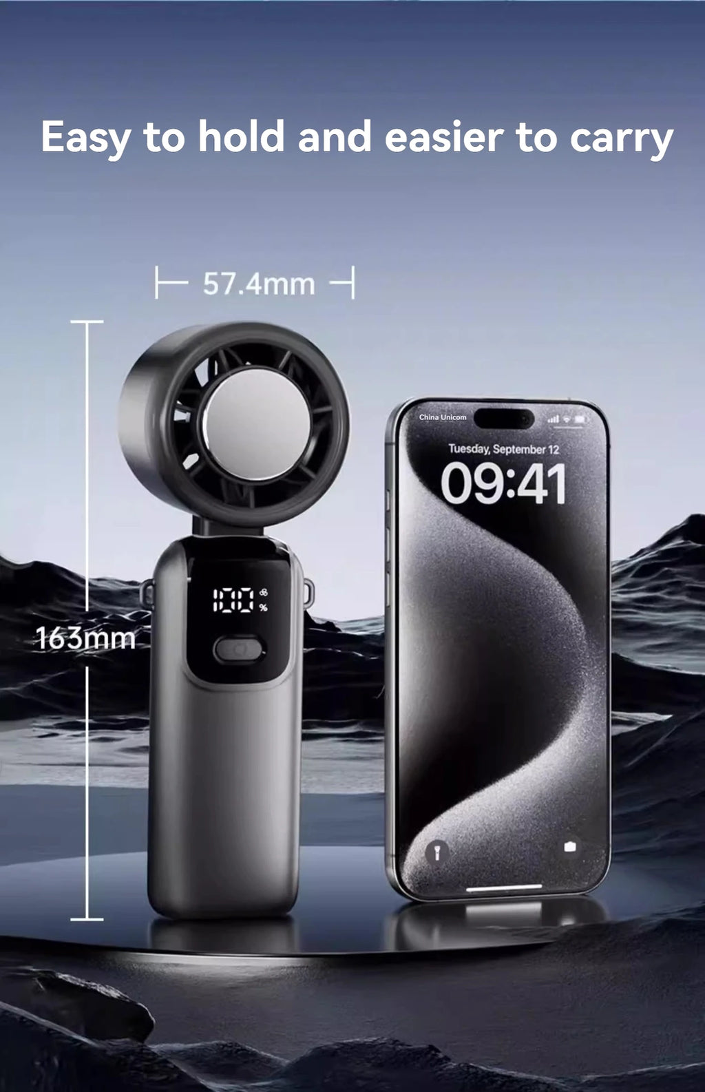 Handheld Ice Cooling Fan