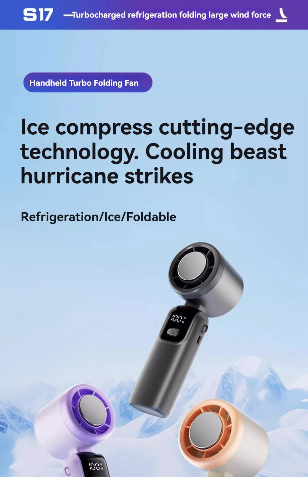 Handheld Ice Cooling Fan
