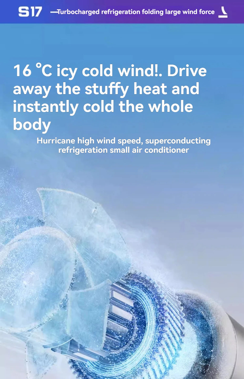 Handheld Ice Cooling Fan